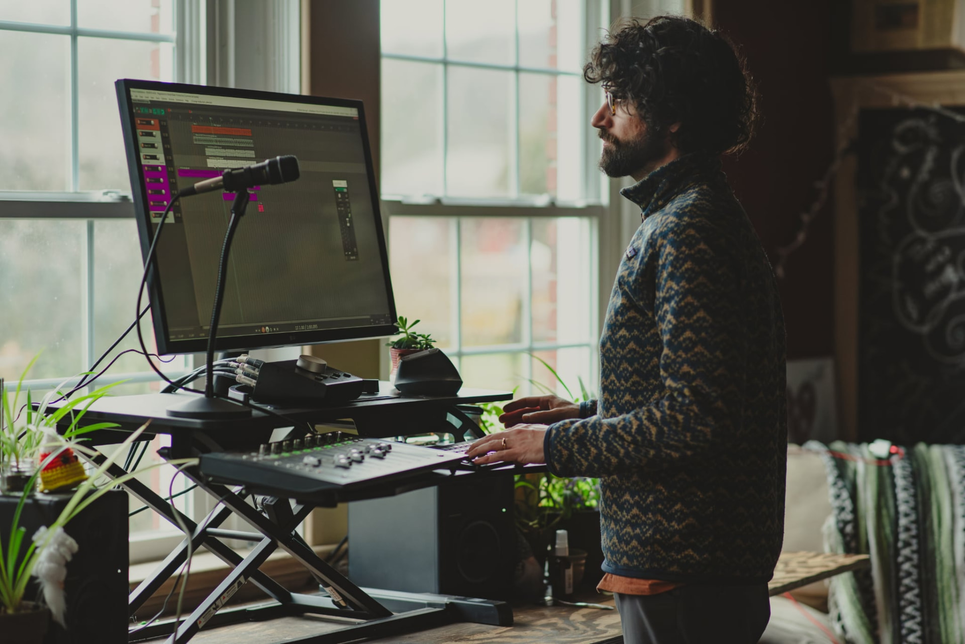 Judge Daniel Blake mixing at a studio console